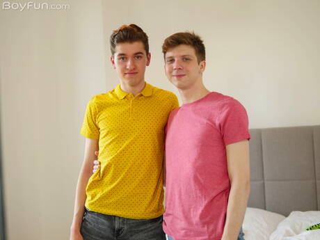 Two czech dudes twink Josh Cavalin and young Liam Miller have a good sex