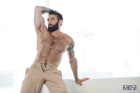 Men: Spanish hot bear Scott Carter and canadian muscular Malik Delgaty have anal sex