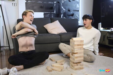 Hunky guy Callum West and beefy Benny Fox have anal sex