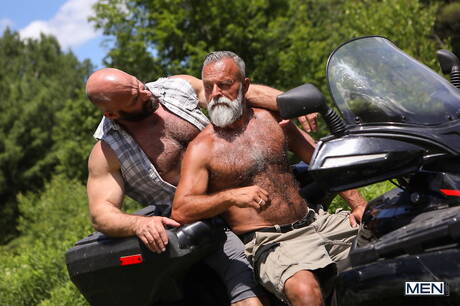 Men: Gorgeous buddy Mark Vallant and sexy boy Daddy John shows a well-build body outside