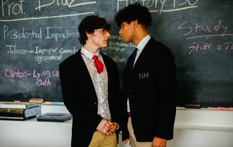 Sexy boys Dillon Diaz, Asher Day and Tony Genius in interracial groupsex