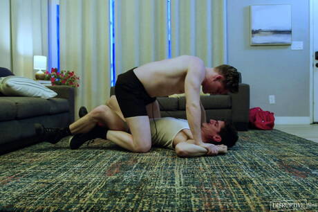 Hot american dudes muscular Jay Tee and beefcake Aiden Ward have a hot couple scene