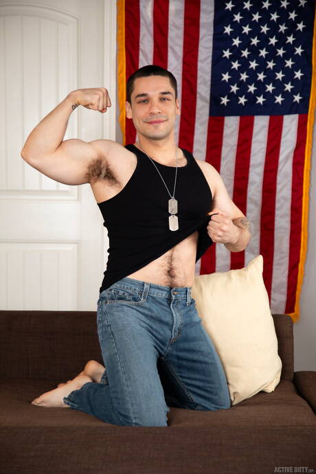 Active Duty: Hot american boys hot dude Andrew Miller and beautiful dude Baxxx sucking and screwing each other