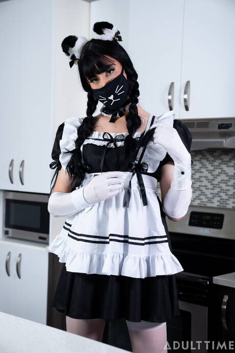 Die schöne Katie Lingerie und der heiße Junge Mateo Tomas ficken sich in den Arsch, nachdem sie in der Küche gelutscht haben