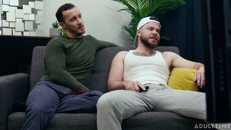 Attractive dude Zack Mackay and sexy guy Marcus Mcneil have a good sex