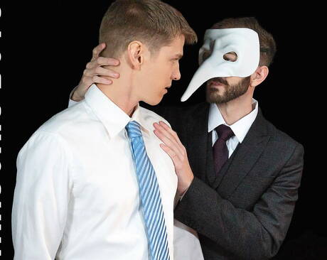 Hot americans, hunky guy Sage Roux and hairy stud Tucker Barrett in hard anal sex