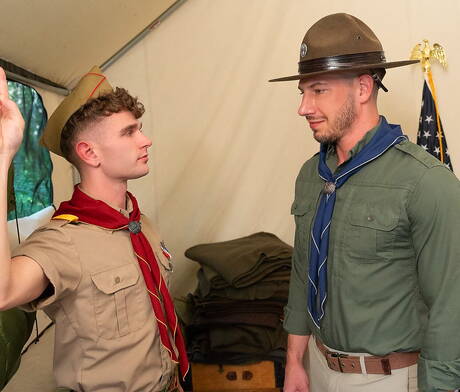 Scout Boys: Two american dudes hunk Canyon Cole and beefy Jordan Starr banged each other