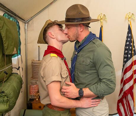 Scout Boys: Two american dudes hunk Canyon Cole and beefy Jordan Starr banged each other
