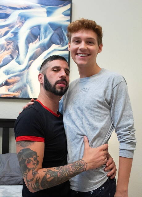 Twink Loads: American young dude Jack Bailey and canadian hunky guy Romeo Davis have a hot couple sex