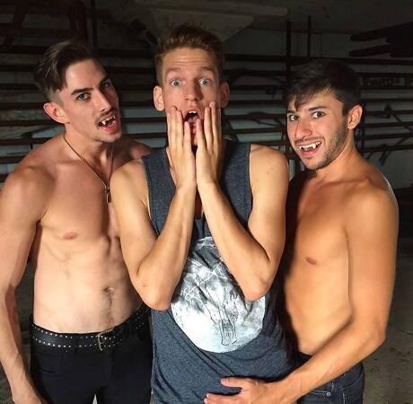 Jock Breeders: Shameless guys Jack Hunter, Scott Demarco and Zack Grayson have a threesome pleasure