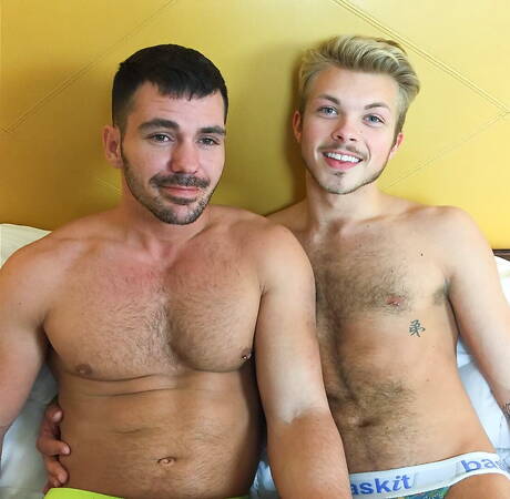 Well-built Austin Ryder and tough guy Brogan Reed have a good oral sex