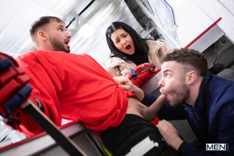 Hot stud Marcus Mcneil and beautiful guy Parker Savage in hot ass fuck action