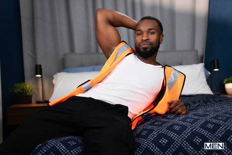 Attractive boy Joey Mills and beautiful dude Denzel have a good interracial anal sex