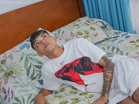 Latino beautiful boy Slim Rich posing nude and showing his butt