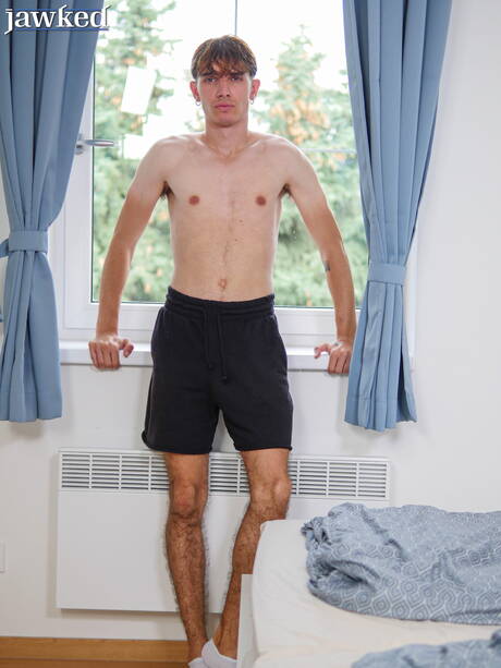 O gostoso twink tcheco Vincent Castle posando nu