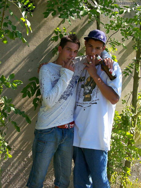 El joven Andrei Karenin y el joven Jack Bloom tienen sexo caliente en pareja al aire libre