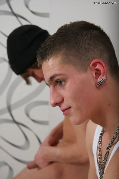 Pretty boy Ricco Luna and beautiful boy Rob Tadeus in dick sucking scene