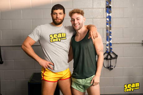 Two american dudes sensual boy Shamu Azizam and gorgeous buddy Jackson Cooks shows a strong body