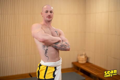 Hot buddy Evan and hot boy Diego Silva shows a muscle body in bathroom