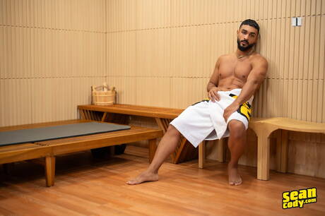 Hot buddy Evan and hot boy Diego Silva shows a muscle body in bathroom