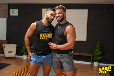 Sexy dude Hayden Harding and gorgeous boy Diego Silva shows a husky body
