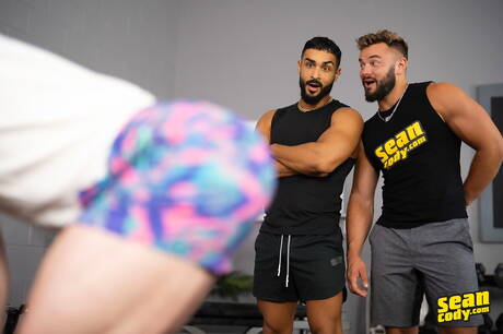 Les garçons excités Evan, Hayden Harding et Diego Silva ont un sexe à trois torride