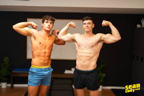 Sean Cody: Sexy buddy Clark Reid and beautiful dude Joey Stoley have a hot couple scene