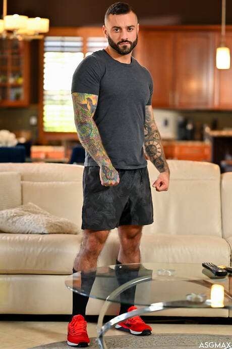 ASGmax Originals: Hot american guys muscular Nico Coopa and hairy bear Drew Valentino in hot anal sex