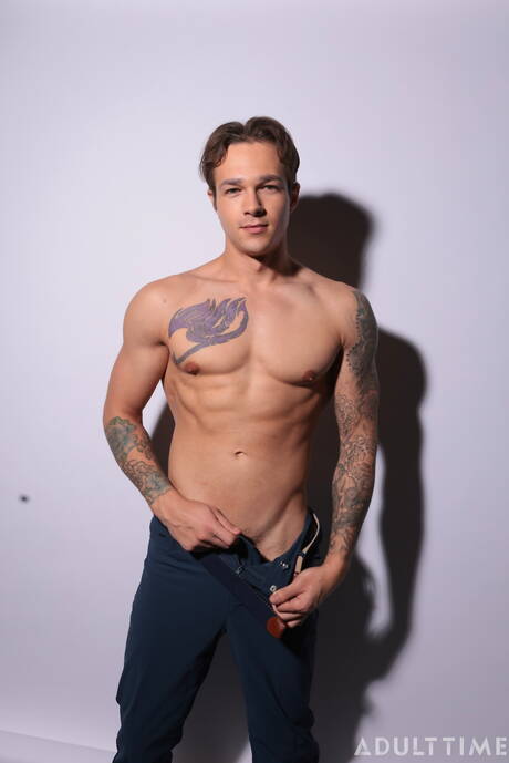 American beautiful boy Jayden Marcos playing with dick