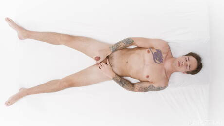 American beautiful boy Jayden Marcos playing with dick