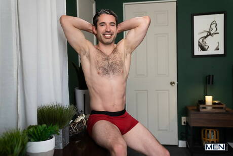 Pretty american boys sensual dude Adam Awbride and beautiful dude Jay Stroke fuck ass after blowjob