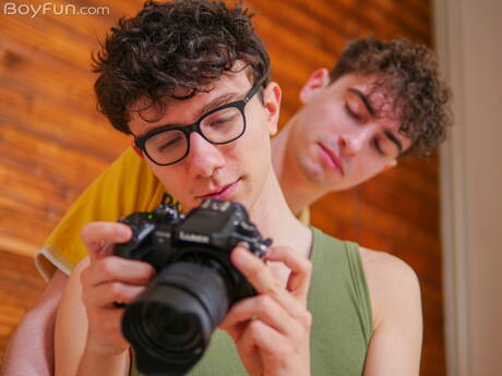 Twink Cassian Wesley and hot twink Kai Danvers fuck ass after blowjob outdoor