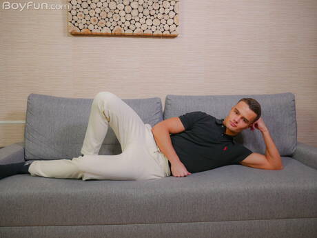 Tough guy Steve Evans posing naked