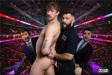 Sexy stud Hayden Harding and attractive boy Evan Jordie have anal sex