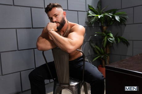 Sexy stud Hayden Harding and attractive boy Evan Jordie have anal sex