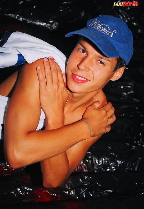 Beautiful boy Leon posing naked and showing hot ass