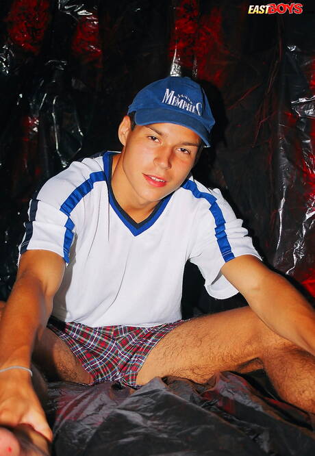 Beautiful boy Leon posing naked and showing hot ass