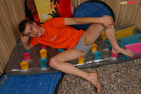 Young Renato shows a beautiful body