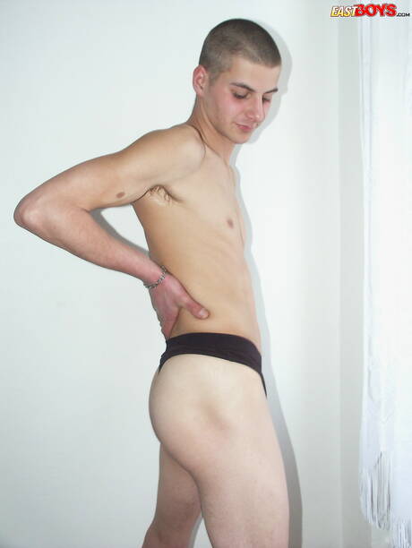 Young boy Janek posing naked and showing nice ass