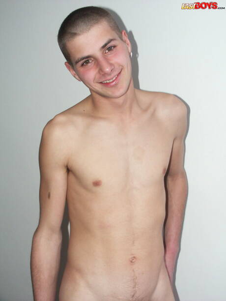 Young boy Janek posing naked and showing nice ass