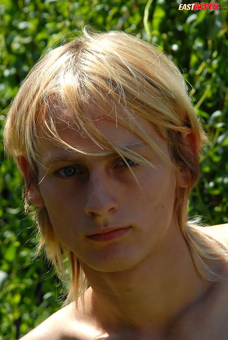 Young dude Blake undressing and showing hot ass outdoor