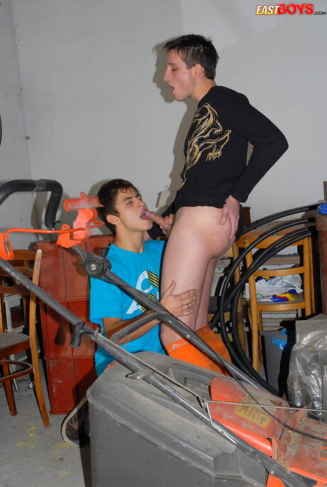 Jonge jongen Arthur Davidson neukt kont na pijpbeurt