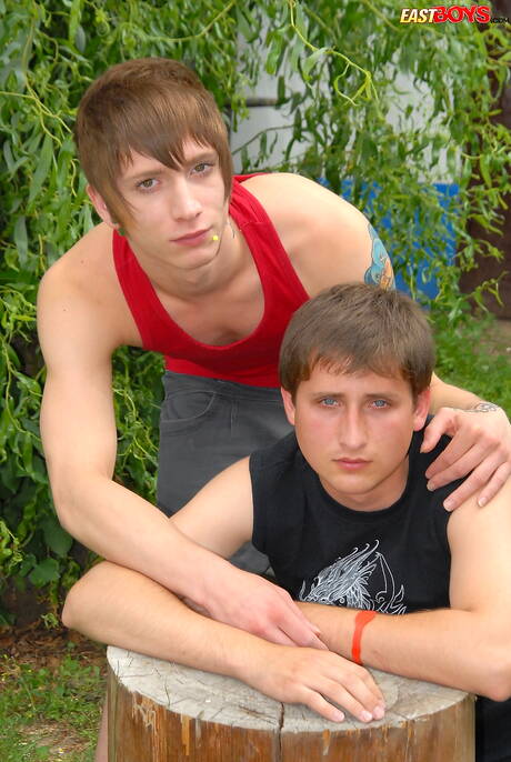 Young Layne fuck ass after sucking cock outdoor