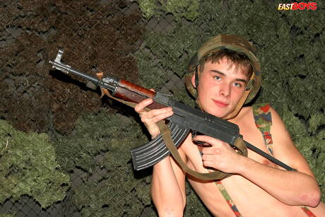 Hot twink Brian Radford playing with cock