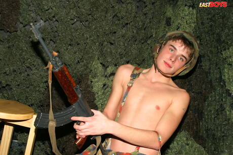 Hot twink Brian Radford playing with cock