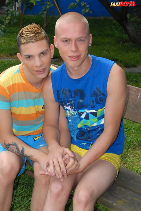 Young dude Alfie fuck ass after sucking outside