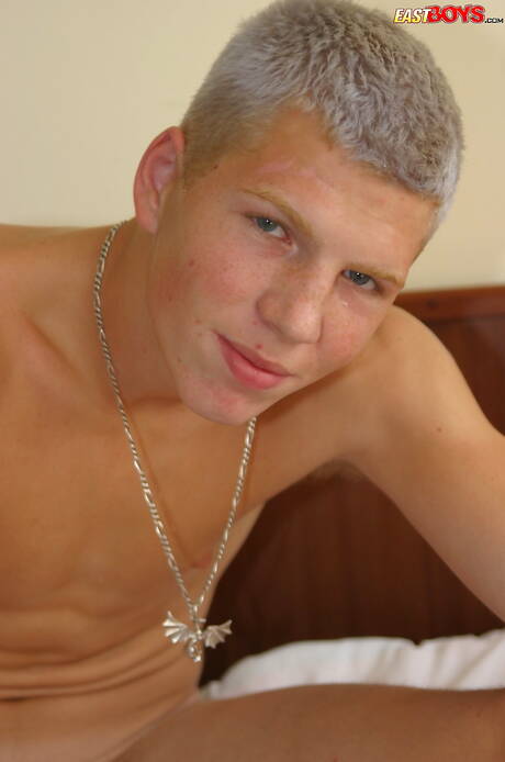 Beautiful boy Gavril playing with cock in shower