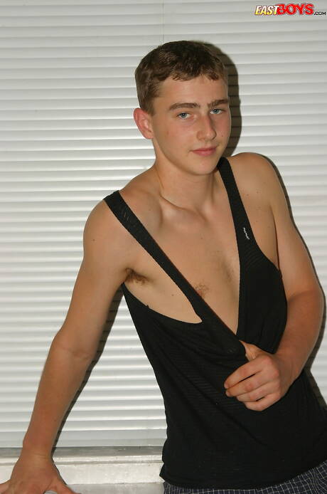 East Boys: Hot twink Fjodor undressing and showing hot ass