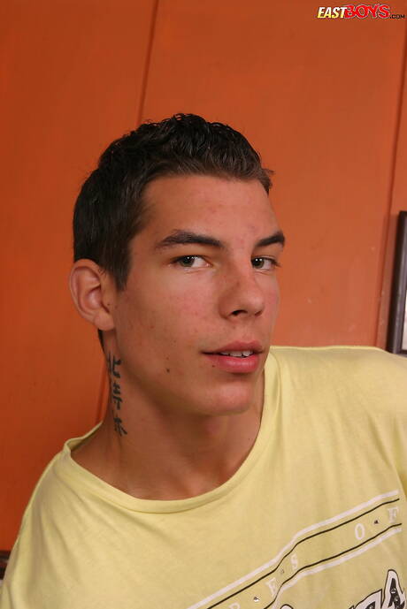 East Boys: Young dude Donny shows a perfect body in kitchen