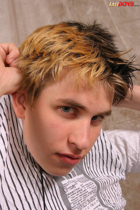 Young dude Dano undressing and showing his butt